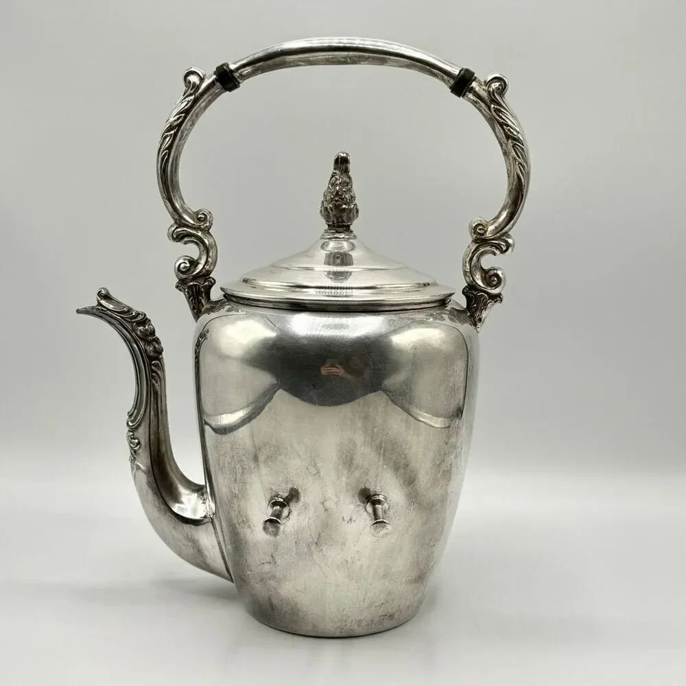 F B Rogers Vintage 19th Century Silver Plated Tilting Teapot No Stand